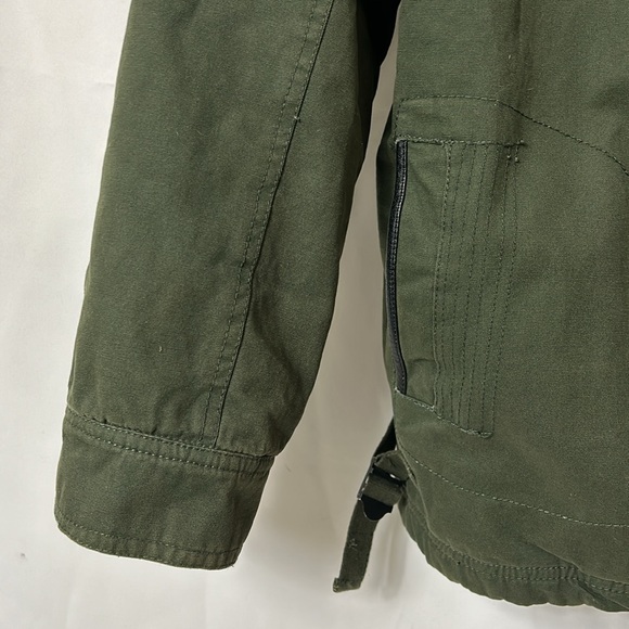 Hurley Men’s Size Small Army Green Heavy Cotton Full Zip and Snap Jacket - Picture 5 of 15